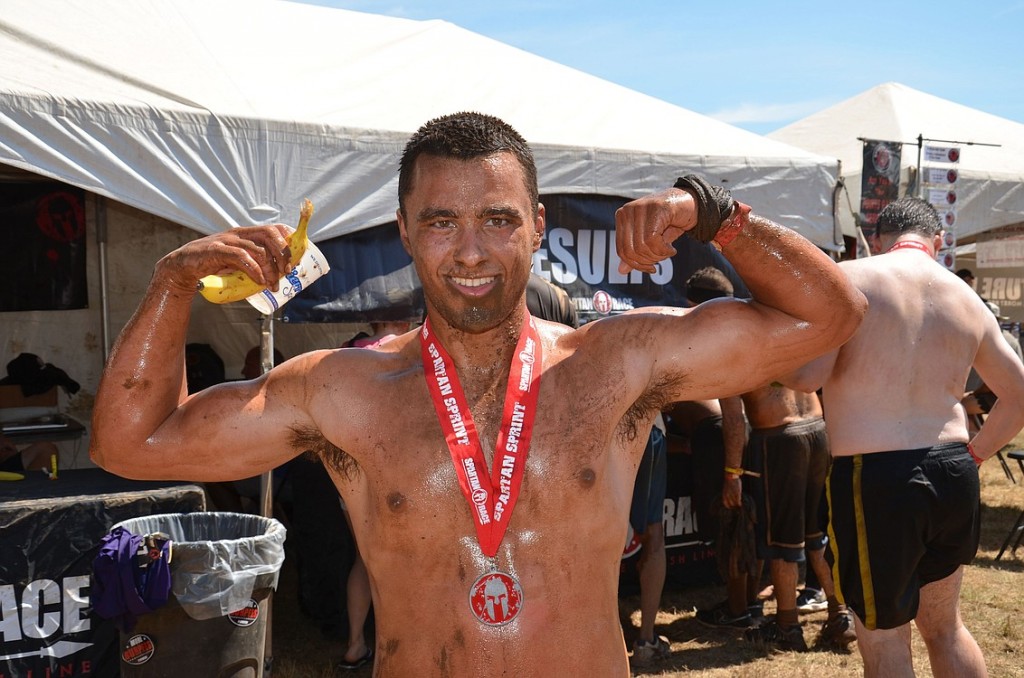 Brendan Casey, a 20-year-old from Washougal, completed the 3.5-mile, 13-obstacle Spartan Sprint in one hour and 11 minutes.