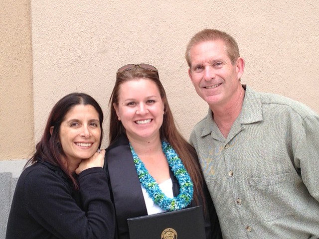 Goodman and husband Bryan celebrate daughter Erika's college graduation from Oregon State University on June 14. Marilyn passed away following a long fight with ovarian cancer on Aug. 15.