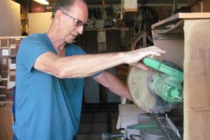 Vern Schanilec, of Washougal, has enjoyed his woodworking hobby for five years. The results have included trivets, sunbursts, arbors and a wishing well.