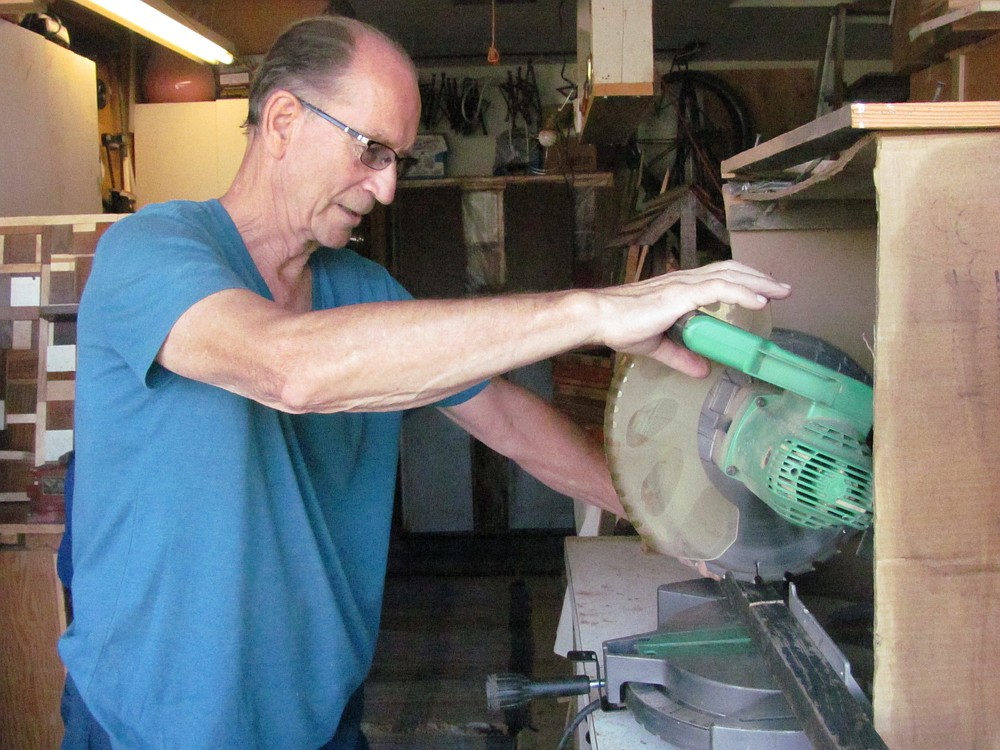 Vern Schanilec, of Washougal, has enjoyed his woodworking hobby for five years. The results have included trivets, sunbursts, arbors and a wishing well.