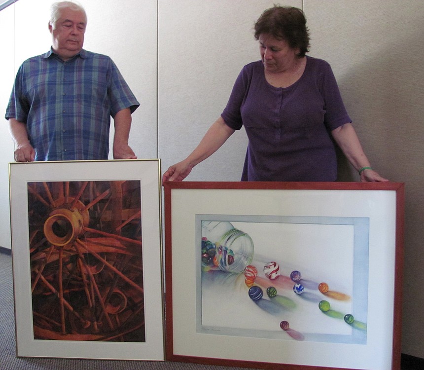 Will Ray and Luane Penarosa both are drawn to color and form in their work, although their artistic styles are different. They are the featured artists at the Second Story Gallery in Camas this month.