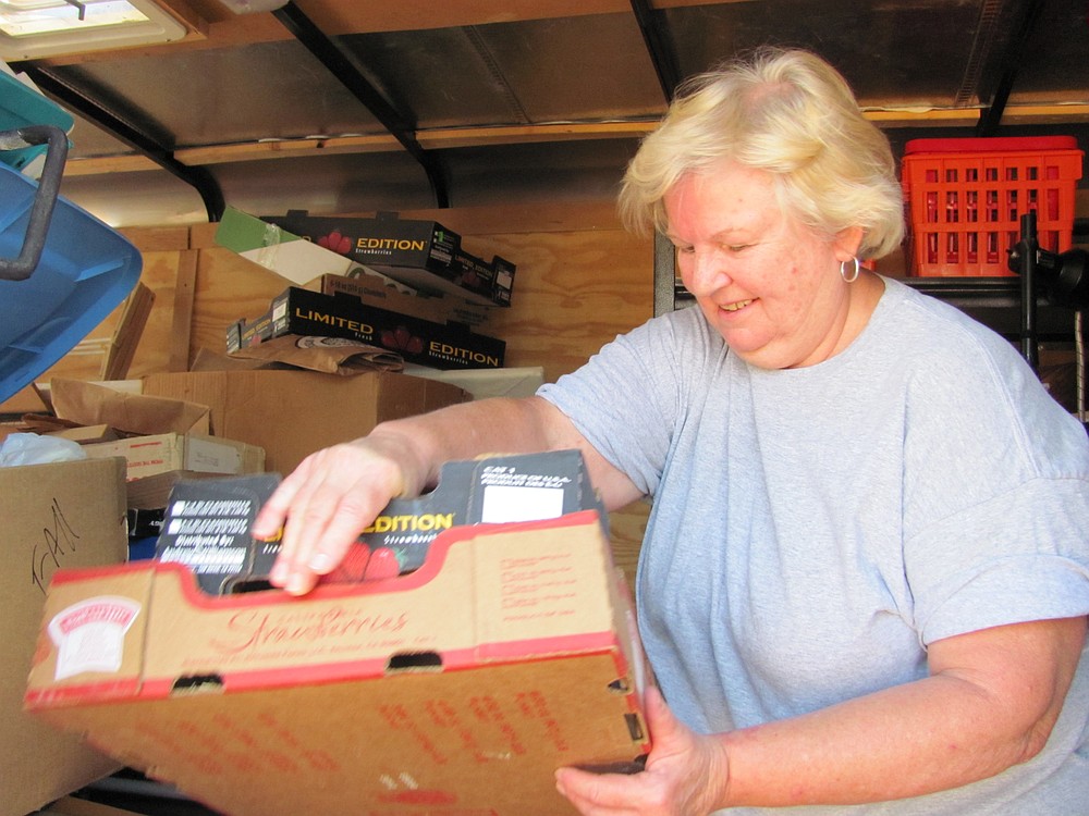 Estate sale co-coordinator Gail Hitchcock enjoys the sense of camraderie among volunteers. "There's no backstabbing here," she said.