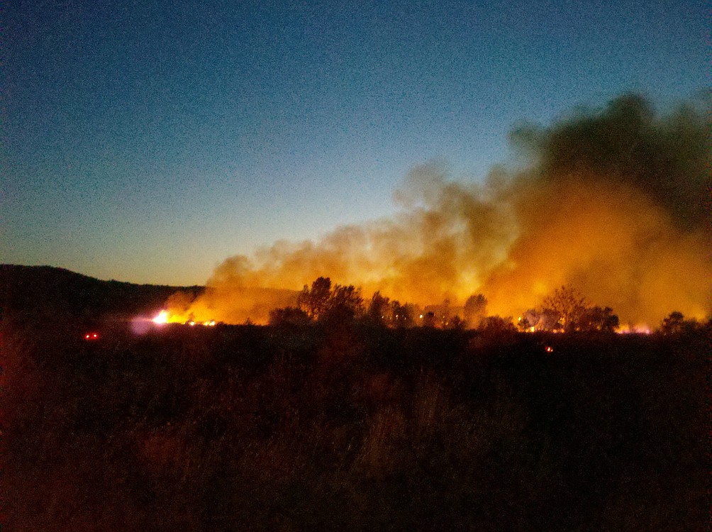 Firefighters from several departments were dispatched to the Steigerwald Refuge at 4:58 p.m. on Friday.  In all, there were more than 30 firefighters and 15 fire apparatus assisting in the extinguishment of the fire.