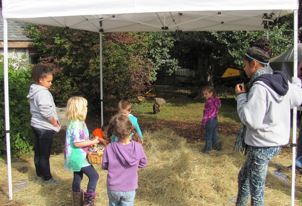 A treasure hunt, with candy prizes, was one of several free activities during Spooky Harvest at the Ranch.