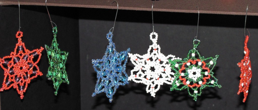 Beaded holiday ornaments can often make a unique gift or stocking stuffer.