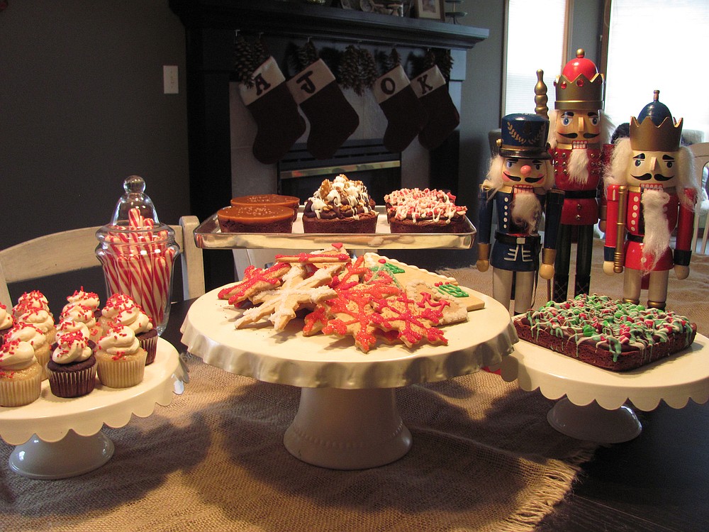 Holiday treats fill the table at Kimberly Koch's house. Some of the gluten free items include sea salt caramel rocky road and peppermint brownies, cookies and cupcakes.