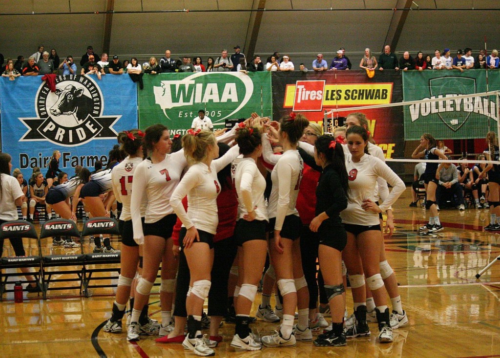 The Camas High School volleyball team defeated Tahoma and University Saturday, and Gig Harbor Friday, for fifth place in the 4A state tournament, at St. Martin's University, in Lacey.