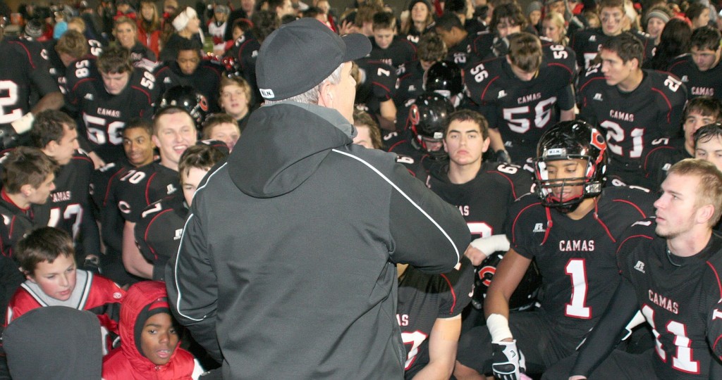 After the Camas football players shutout Meadowdale 40-0 Saturday at Doc Harris Stadium, coach Jon Eagle said they have to practice on Thanksgiving because they are going to the Tacoma Dome for the first time in school history.