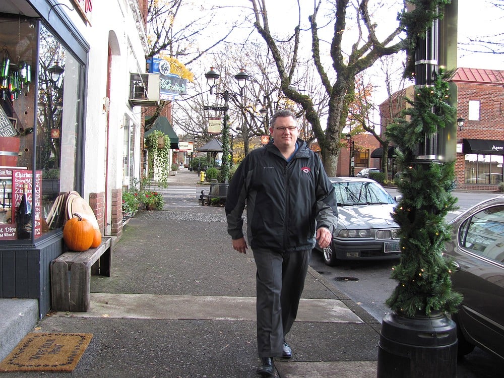 Camas Mayor Scott Higgins incorporates walking into his daily routine in order to get regular exercise.