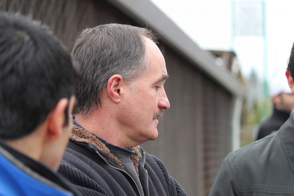 Washougal resident Bobby Bean (right) was driving to work Wednesday morning when he saw the house at 3275 "F" Place on fire. He stopped, then ran up to the house to see if anyone was inside. He then heard a man inside shout "Go away!" then shots were fired. Bean was not injured.