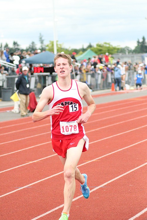 Andrew Kaler competed in the 1,600 and the 3,200 for Camas at the state meet.
