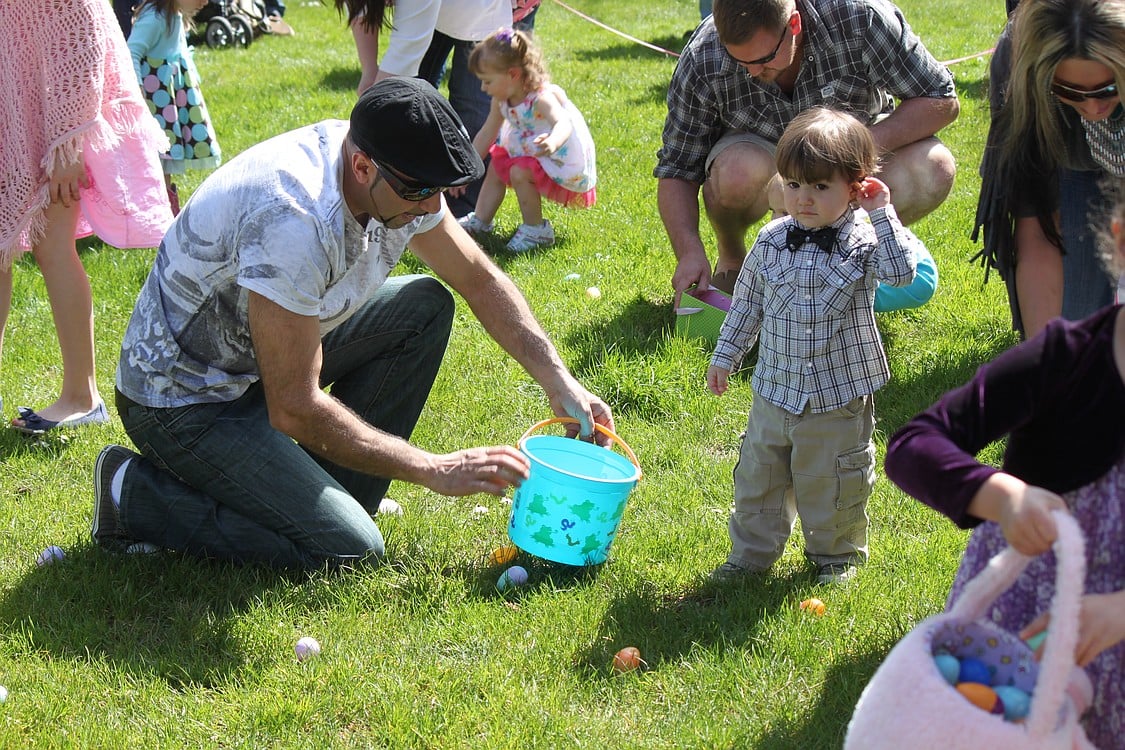 Children of all ages gathered at Crown Park for the events, which in addition to an egg hunt included a bonnet and contemporary hat contest. The Easter Bunny was also on hand, as was the Sir Launch-a- Lot the egg launching robot.