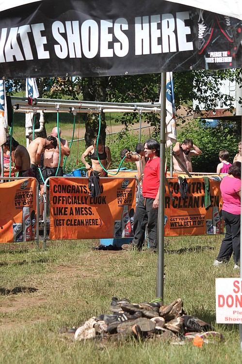 After the race participants could donate their shoes, which will be cleaned and donated to a charity.