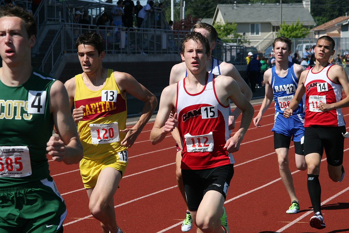 Andrew Kaler and Alex Pien competed in the 3,200 and 1,600 for Camas.