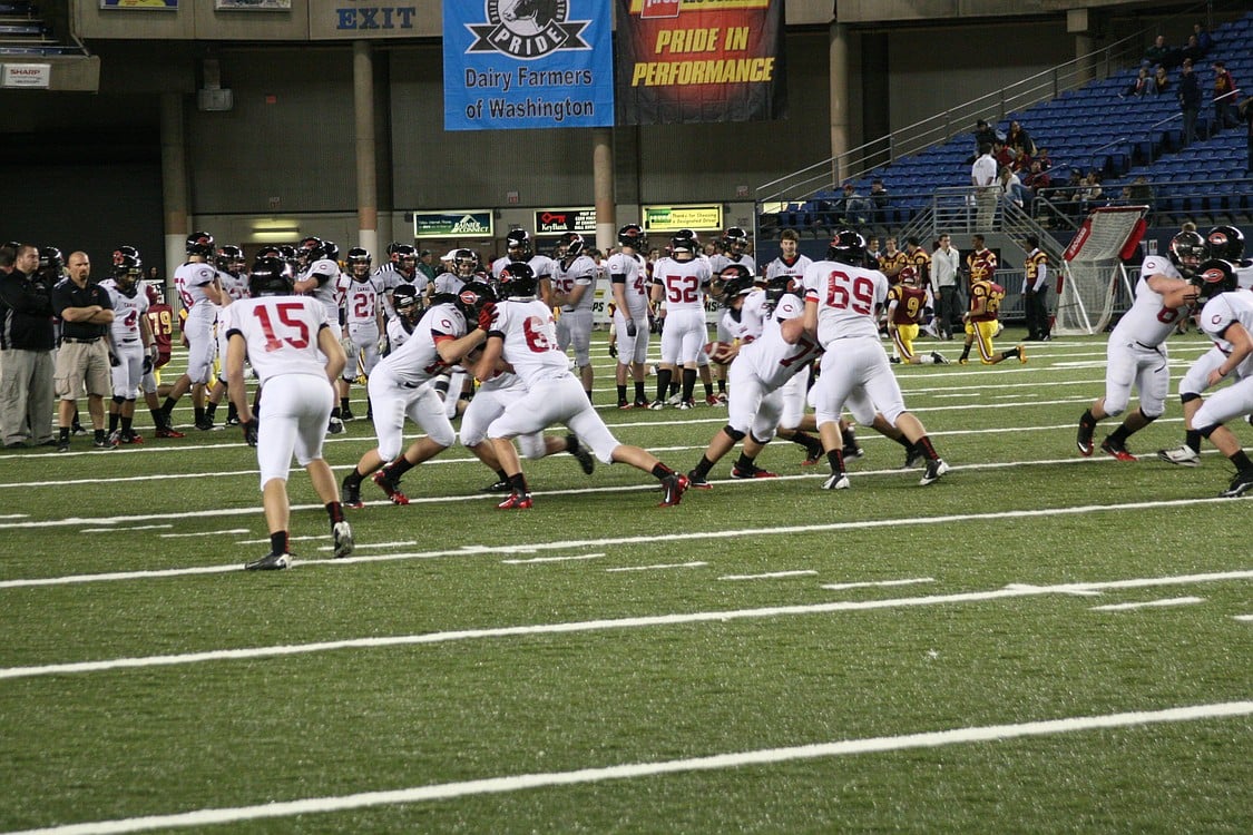 Camas football at the Tacoma Dome.