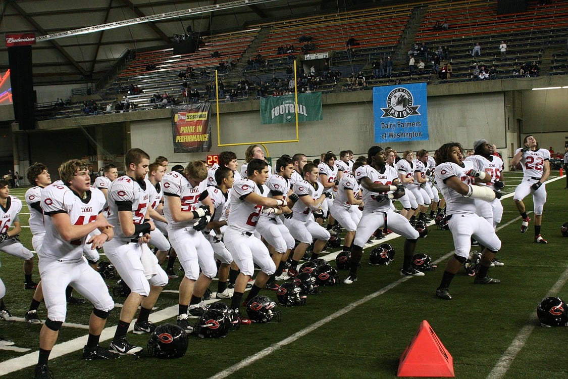 Camas football at the Tacoma Dome.