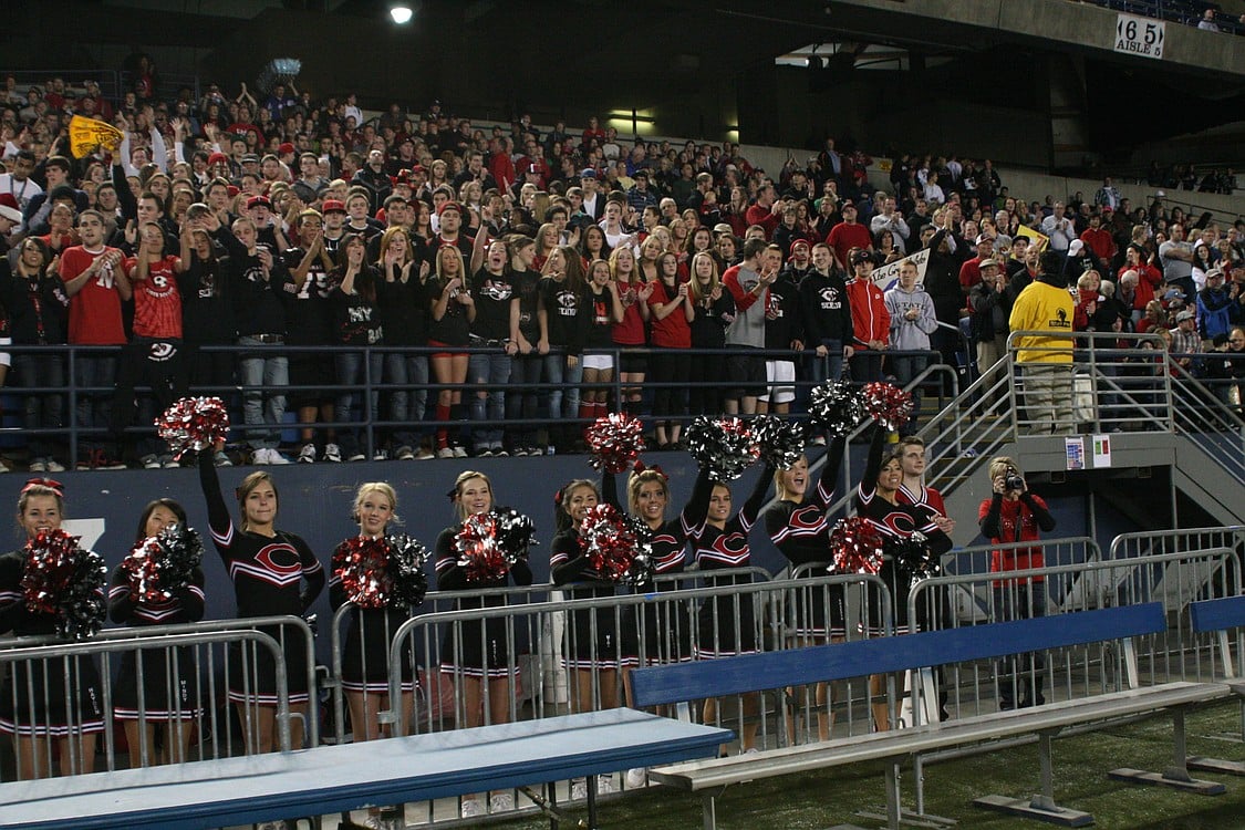 Camas football at the Tacoma Dome.