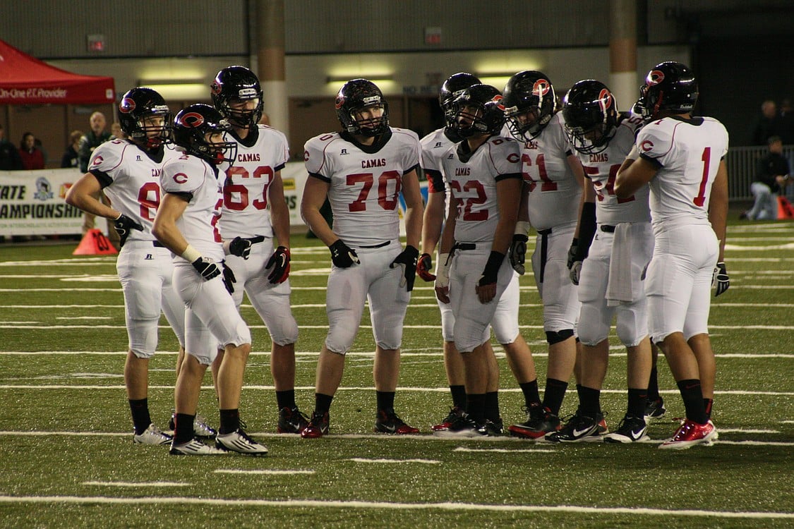 Camas football at the Tacoma Dome.