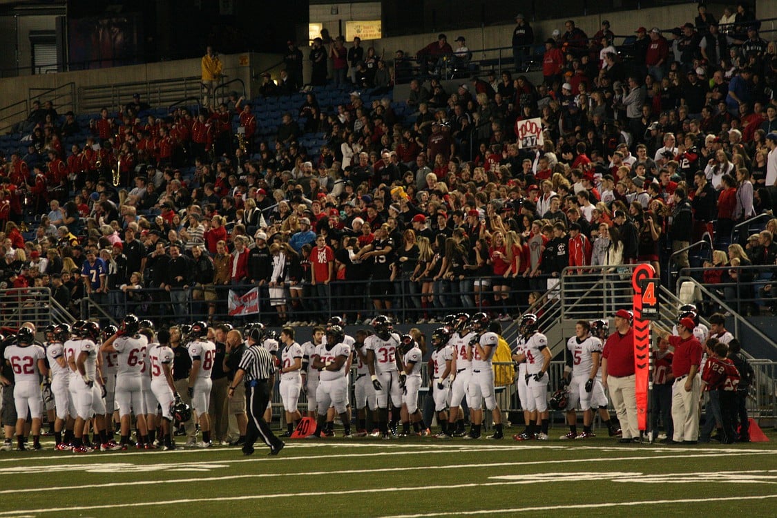 Camas football at the Tacoma Dome.