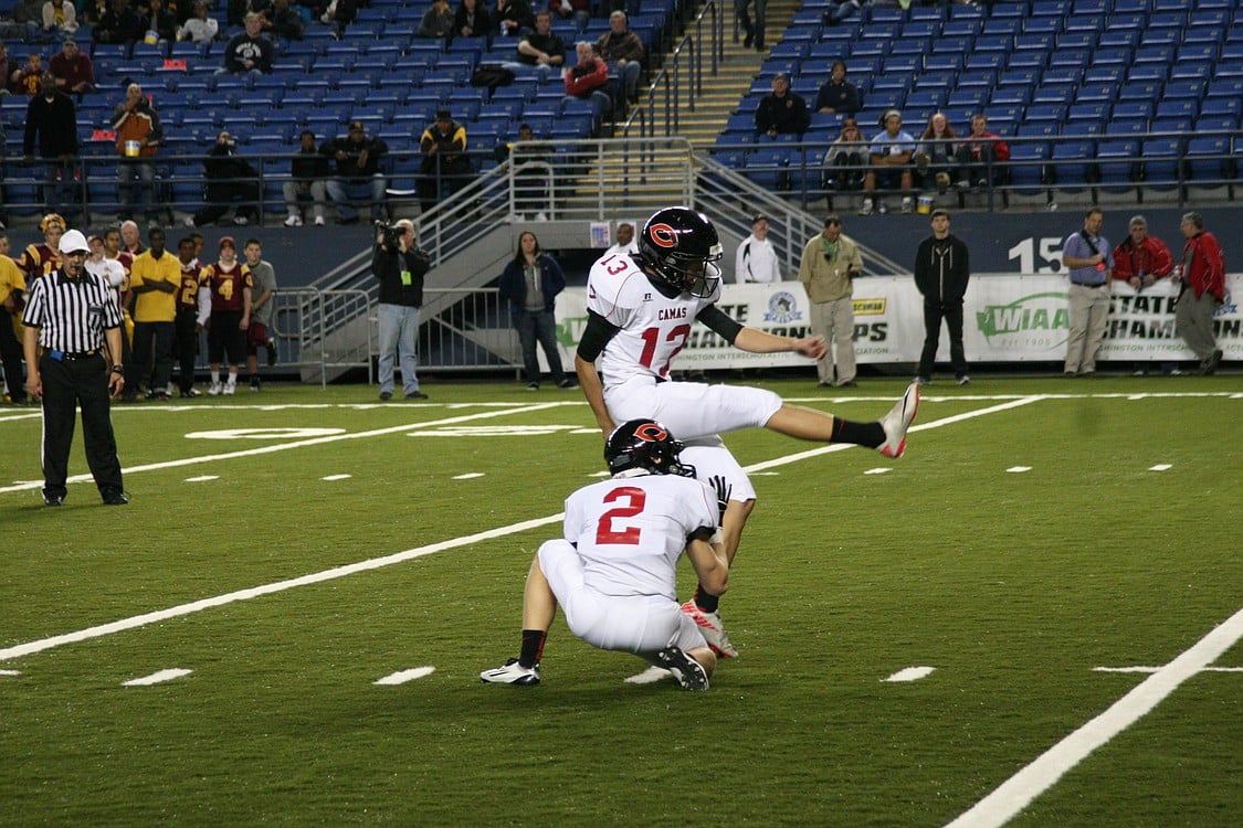 Camas football at the Tacoma Dome.