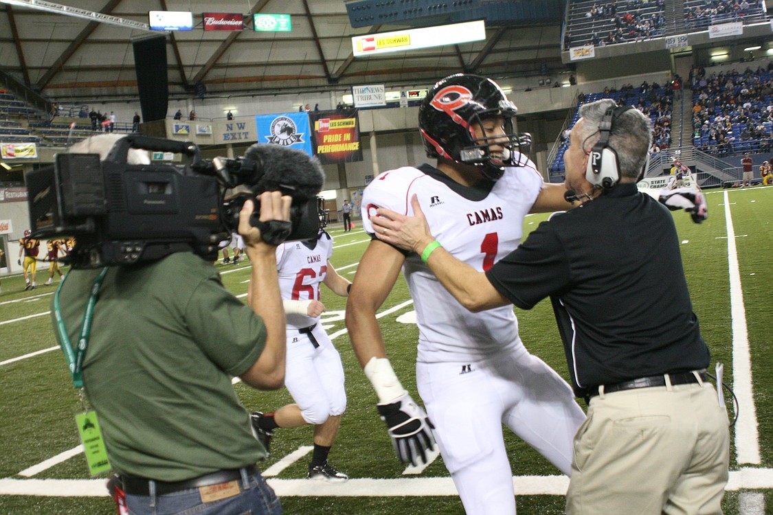 Camas football at the Tacoma Dome.