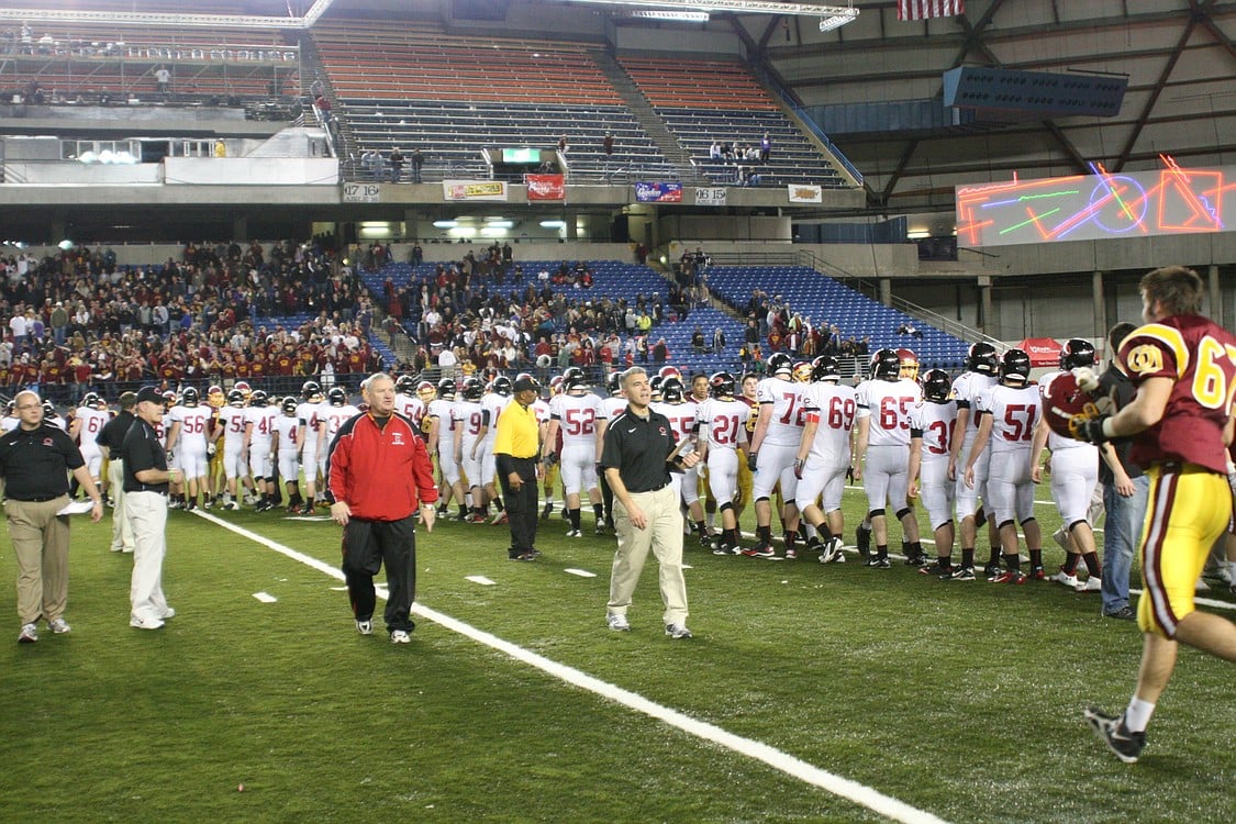 Camas football at the Tacoma Dome.