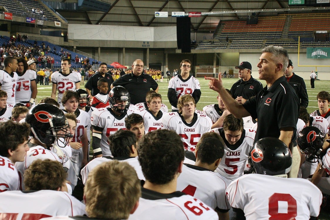 Camas football at the Tacoma Dome.