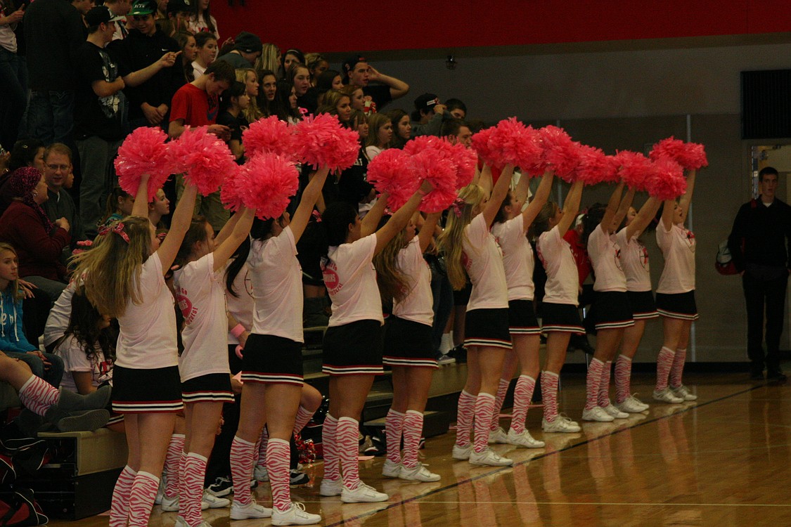 Pink cheerleaders.