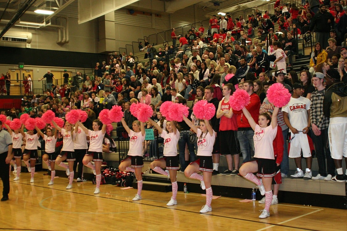 A look at the crowd for Friday's Hoops 4 Pink girls basketball game, at Camas High School.