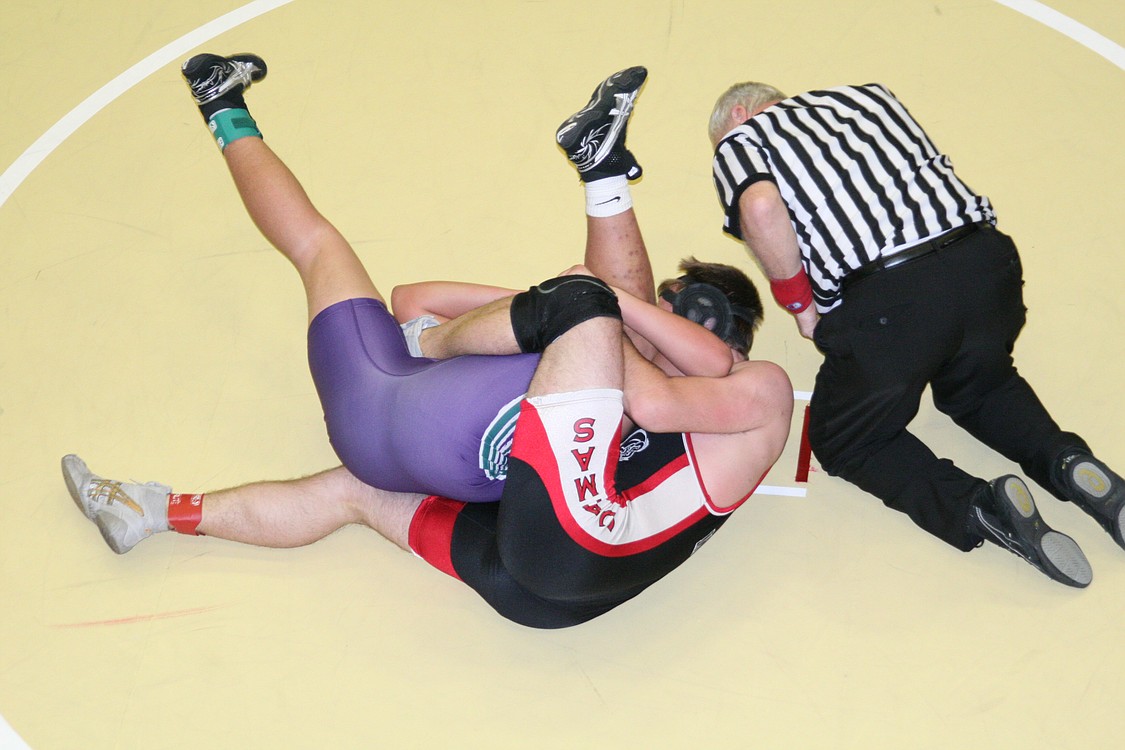 P.J. Badertscher placed sixth for Camas at 195 pounds.