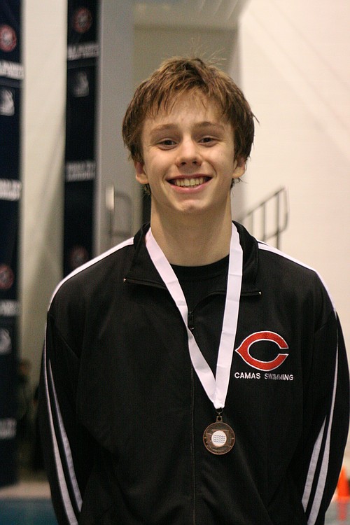 Kasey Calwell claimed fourth place for Camas in the 200 individual medley and the 100 breaststroke.