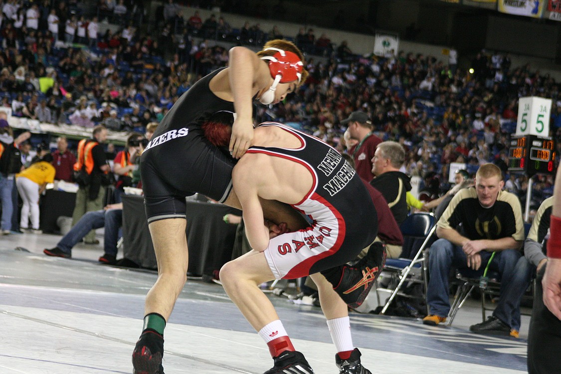 Bryant Elliot reached the state tournament as a freshman, and won his first round match.