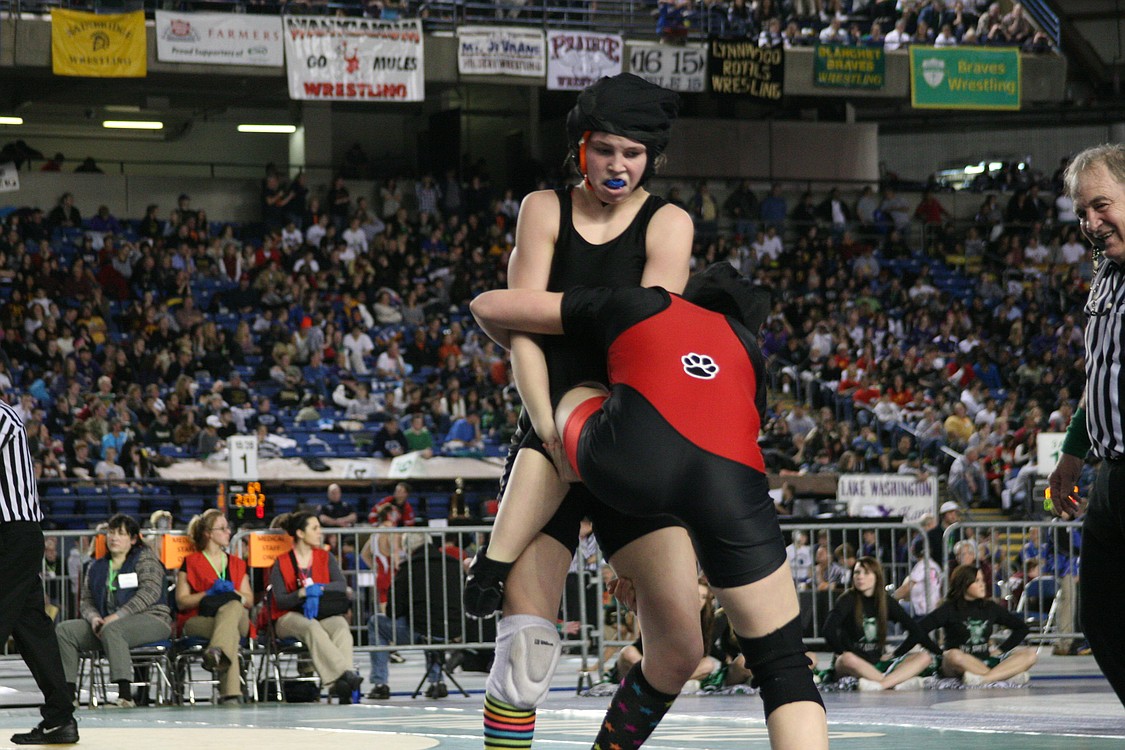 Haven Camden pinned three of her opponents for sixth place at state.