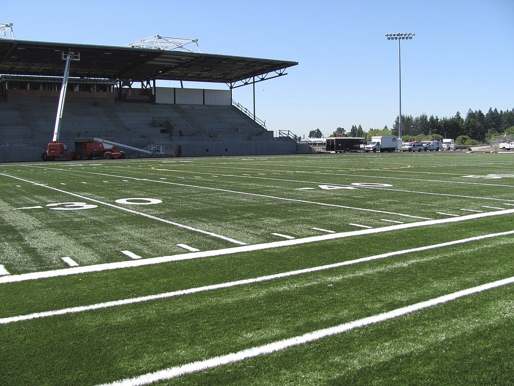 Doc Harris Stadium construction, July 20, 2010