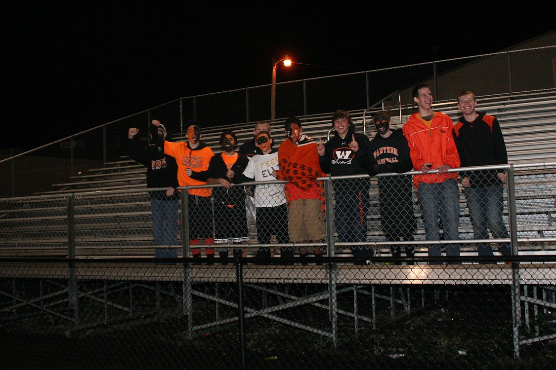 Washougal soccer fans show their Panther spirit Oct. 30, at Fishback Stadium.
