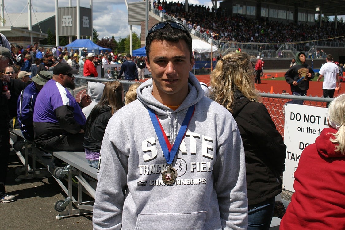 Brendan Casey finished first at state in the pole vault and second in the javelin.