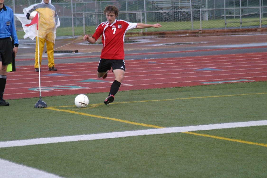 Corner kicks by Chris Miller led to goals by Drew White and Parker Roland.