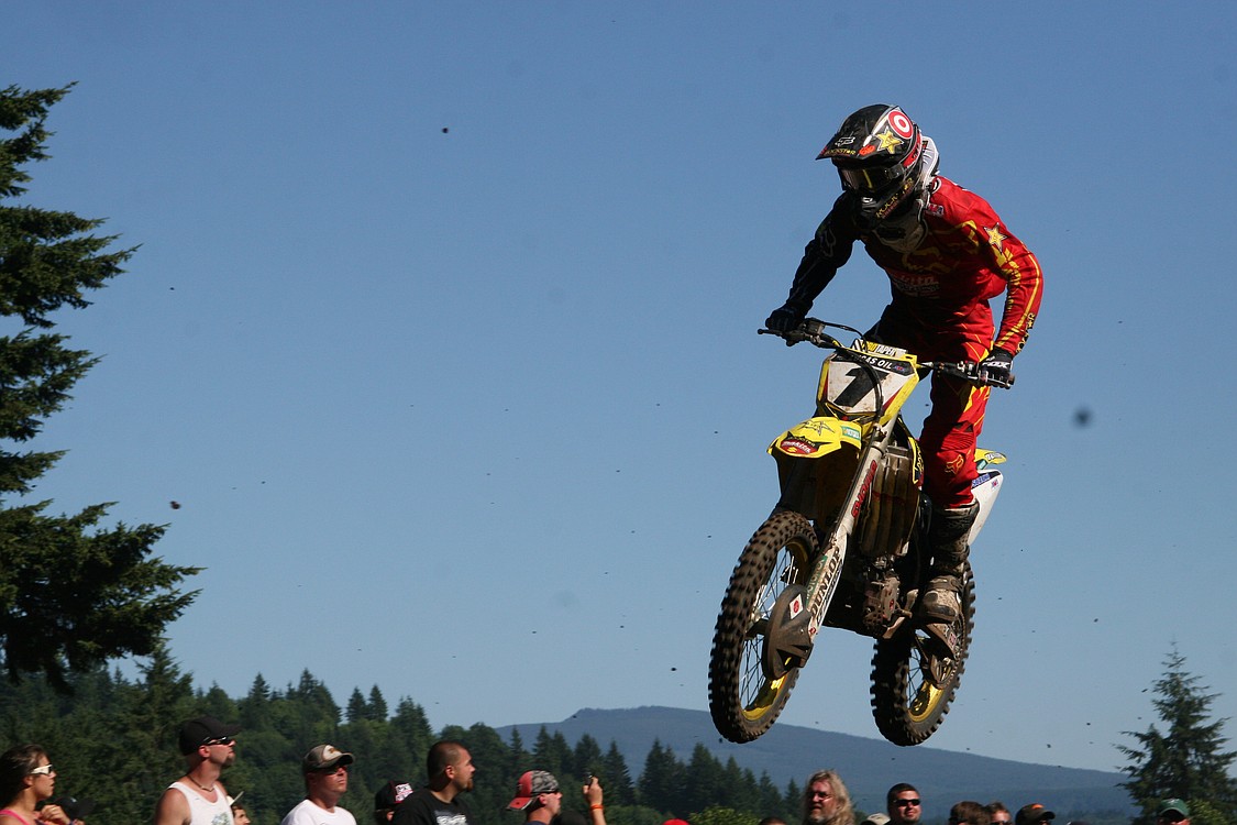 Ryan Dungey soars above the fans.