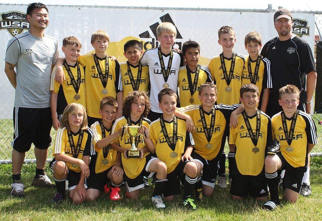 The WSA Galaxy 99 captured the boys U-12 Clash at the Border championship. Pictured in the back row (left to right): assistant coach Rob Losset,  Vlad Vitalaru, Alex Crowson, Alex Lopez, Andrew Houghton, Alex Palacios, Ben Cooke, Ryan Golb, head coach Mark Houghton; front row (left to right): Jeremy Wodesky, Kaden Kidd, Nelson Lord, Ethan Aton, Nick Erickson, Ryan Benhke and Tanner Thorson.