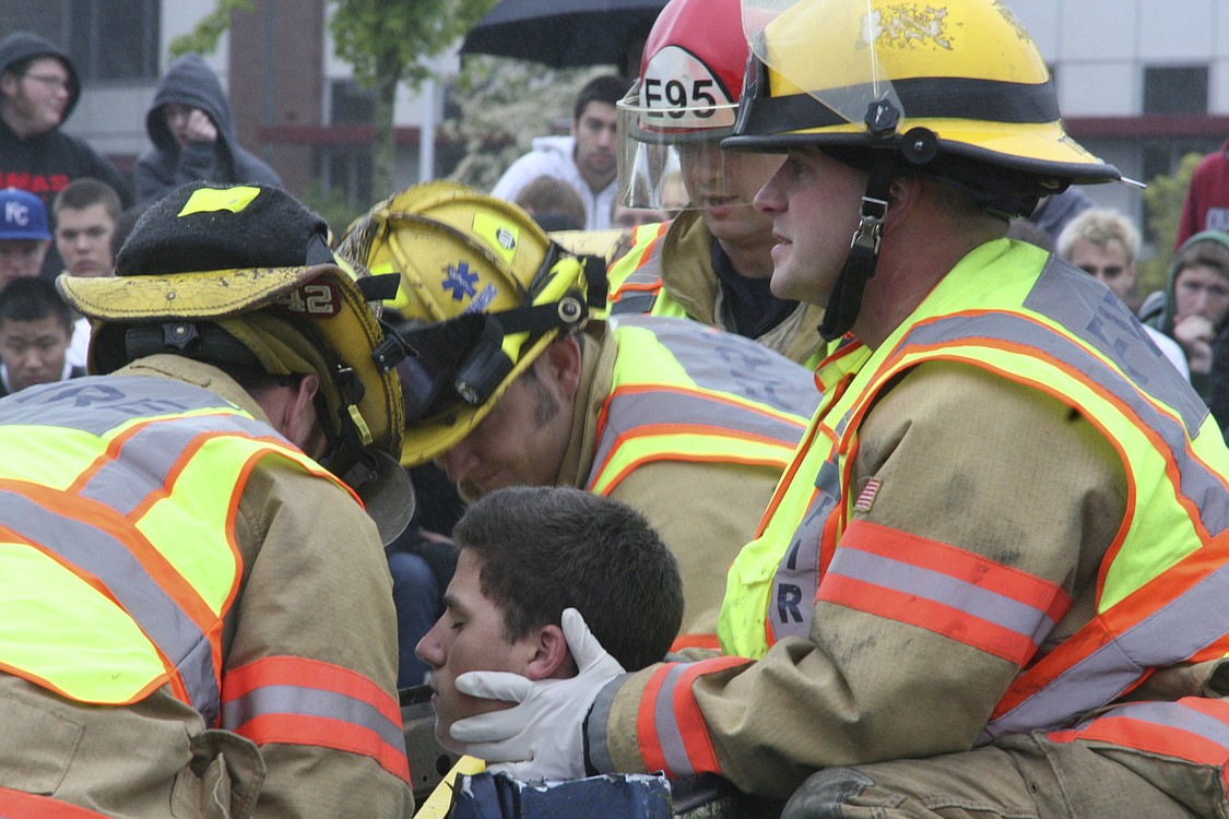 Camas High School drunk driving impacts demo, June 4, 2010