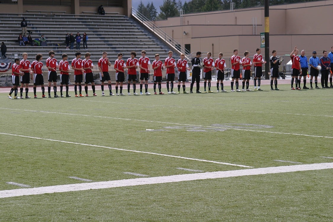 Camas soccer lineup.