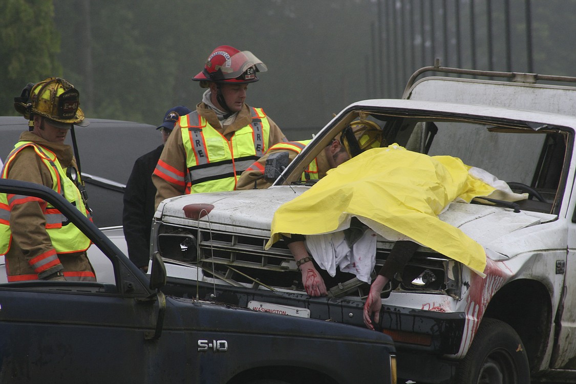 Camas High School drunk driving impacts demo, June 4, 2010