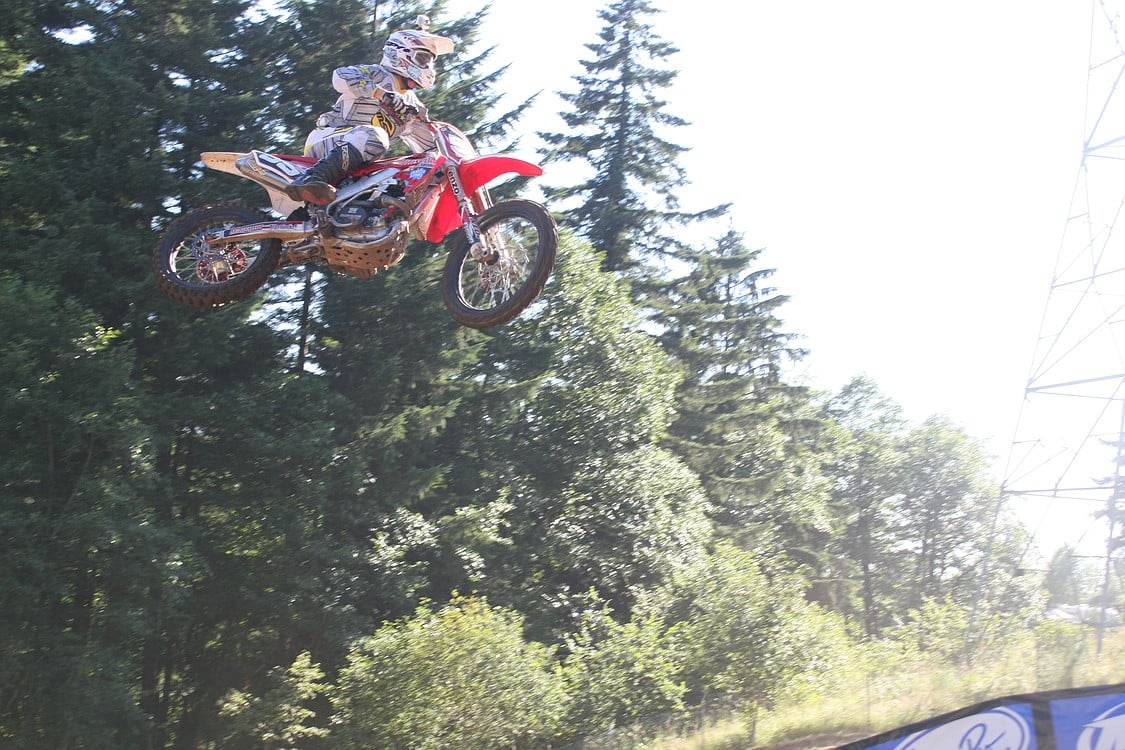 Fans who hiked all the way to the top of Horsepower Hill got to see some of the best jumps on the whole track.