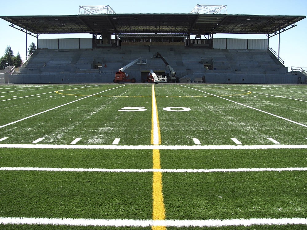 Doc Harris Stadium construction, July 20, 2010