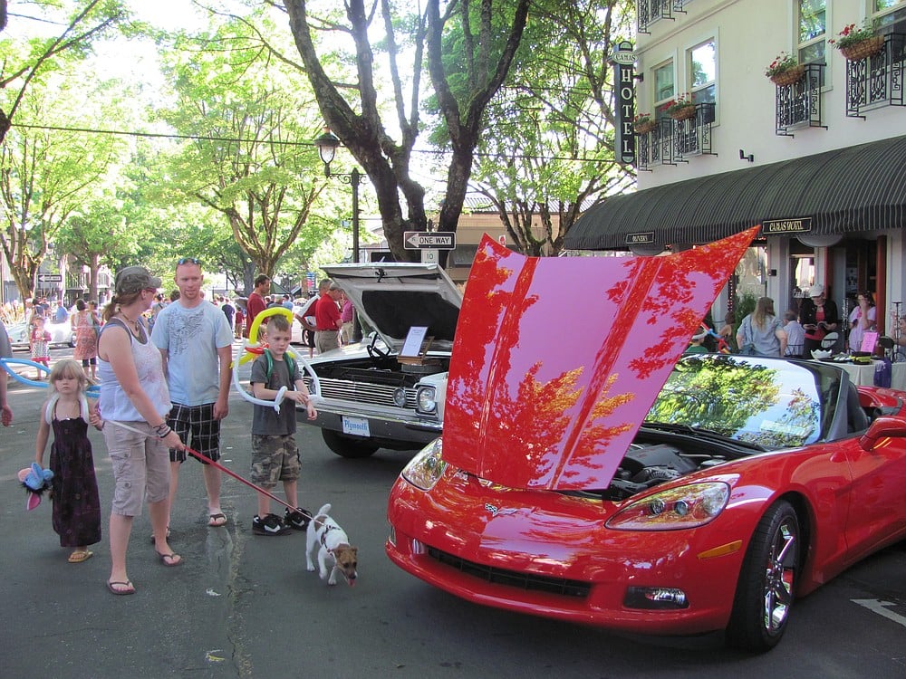 People flocked to downtown Camas last Friday to peruse all of the vehicles in the annual car show. Both new and old models were shown by proud owners.