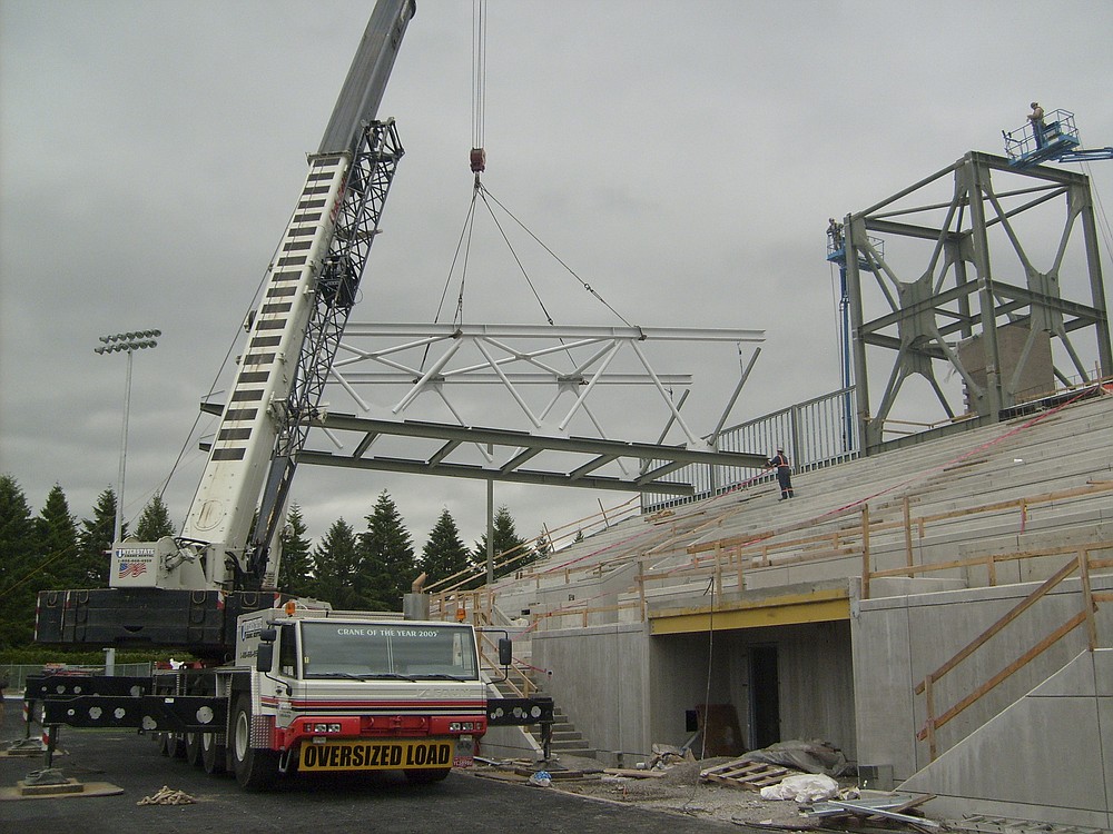 Doc Harris Stadium construction, July 20, 2010