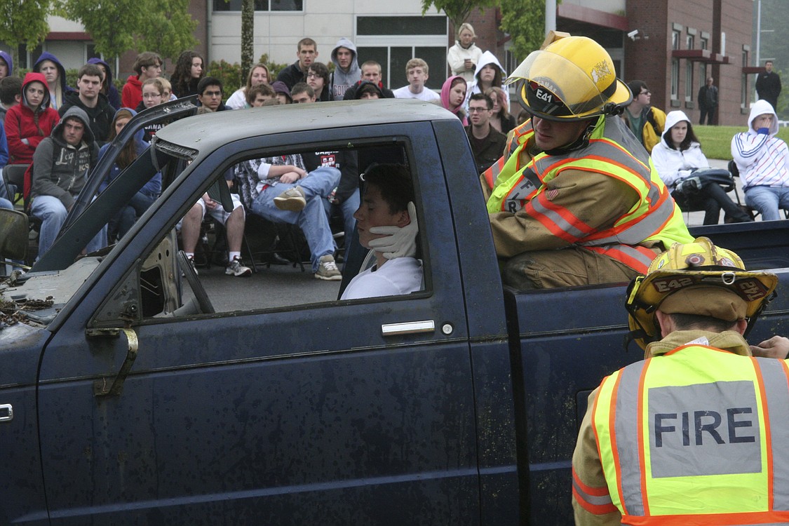 Camas High School drunk driving impacts demo, June 4, 2010