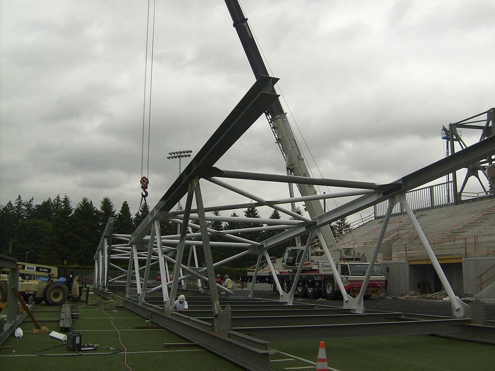 Doc Harris Stadium construction, July 20, 2010