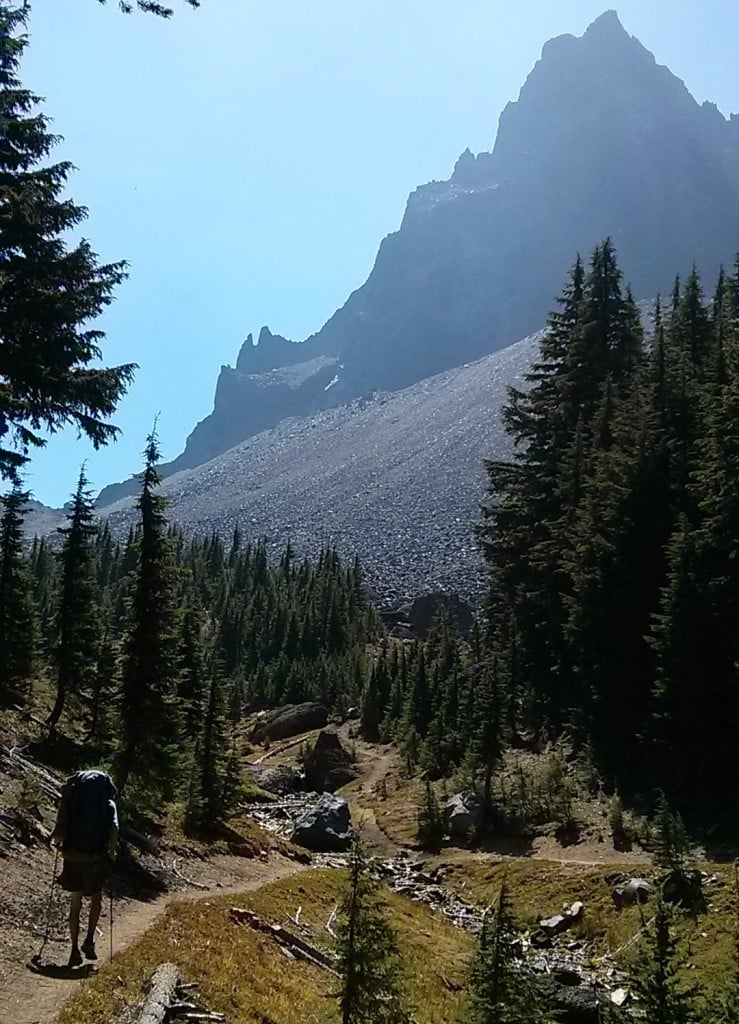 Dave Deal hikes below Mount Theilson.