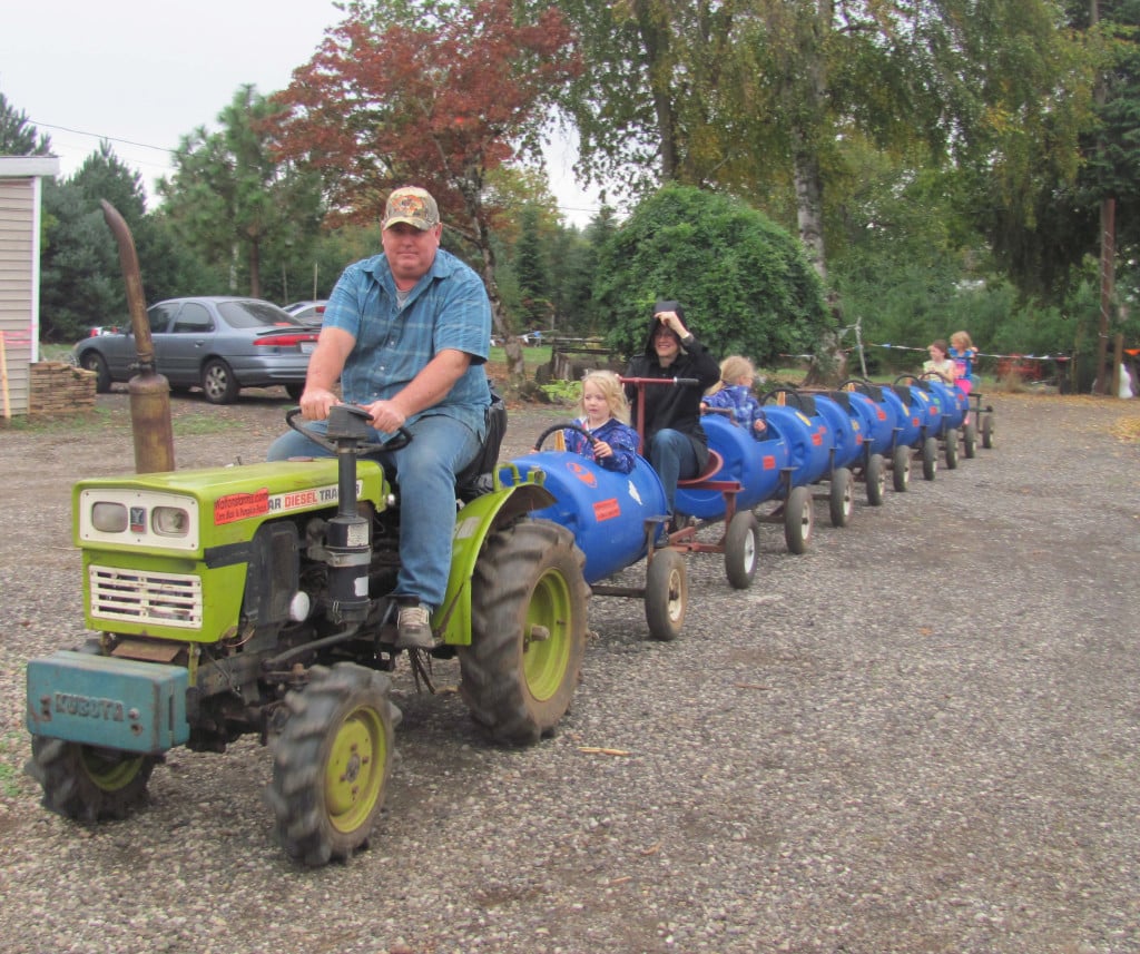 Jeff Walton is in his ninth year of hosting a pumpkin patch at his farm. One of his favorite things is driving the "train" around the property. 